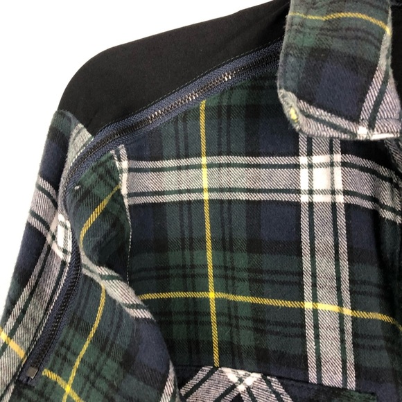 Sam Edelman Plaid Split Chiffon-Back Shirt Size Women’s Size Large - Picture 4 of 4